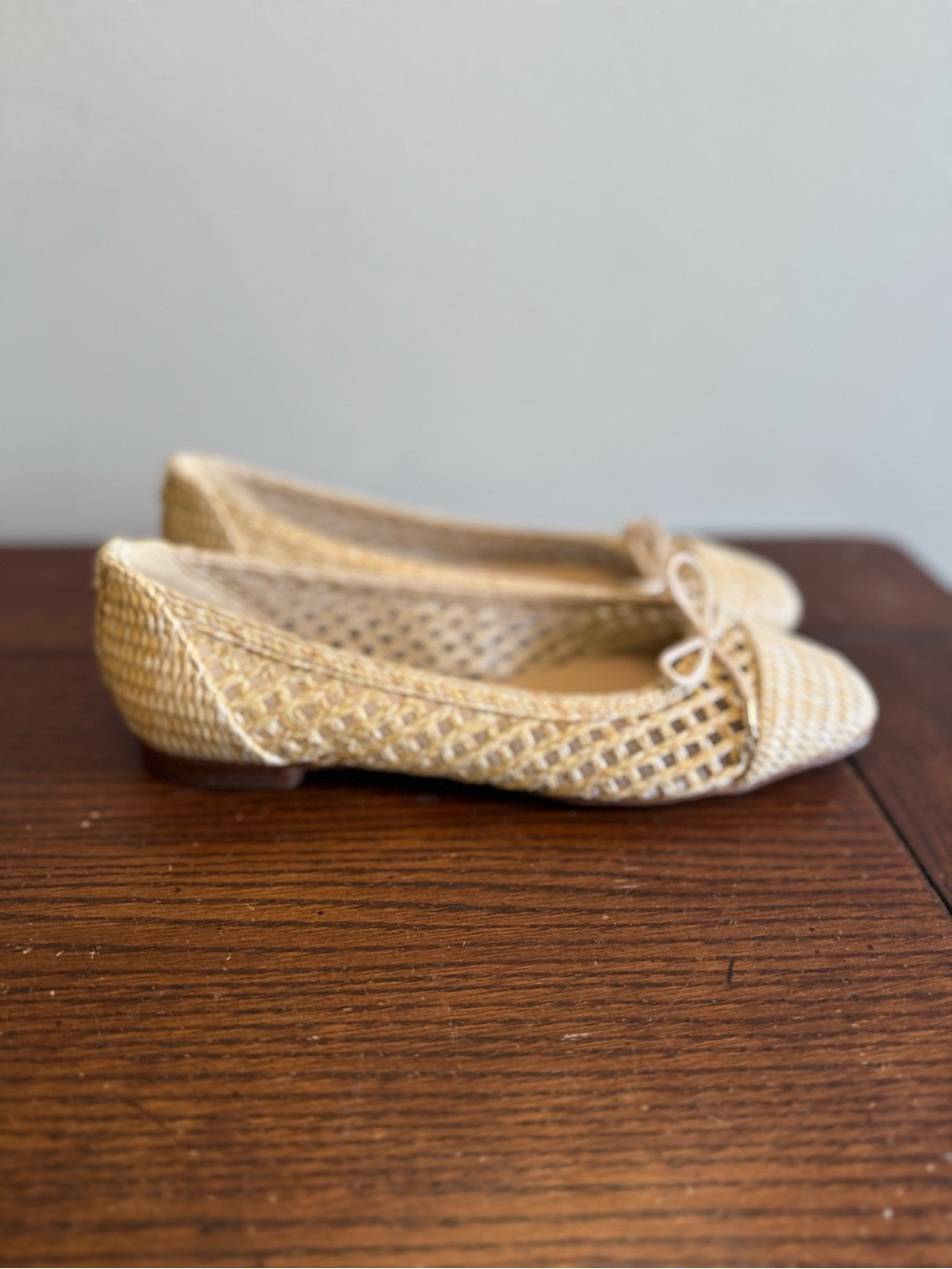 Sam Edelman Beige Woven Ballet Flats